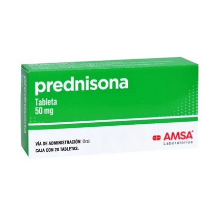 Prednisona 50 mg Caja con 20 Tabletas