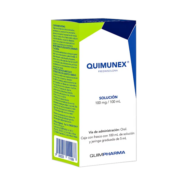 Quimunex Prednisona Solución 100 mg/ 100 mL Quimpharma