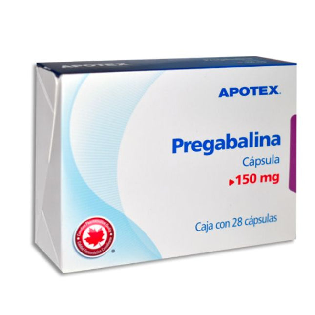 Pregabalina 150 mg Caja con 28 Cápsulas Apotex