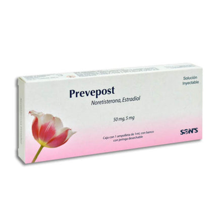 Prevepost (Noretisterona / Estradiol) Inyectable Caja con 1 Ámpula Inyectable