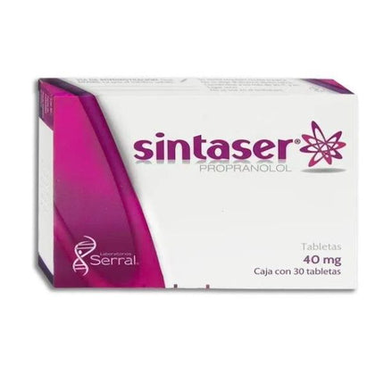 Sintaser (Propranolol) 40 mg Caja con 30 Tabletas