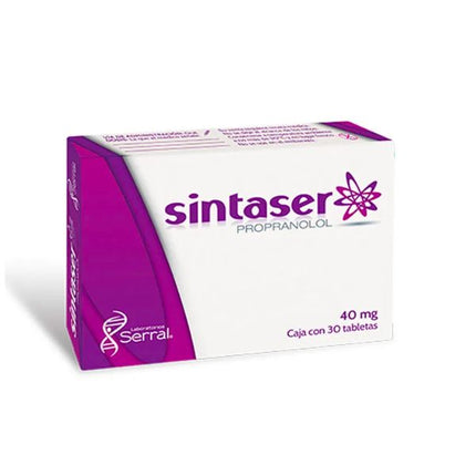 Sintaser (Propranolol) 40 mg Caja con 30 Tabletas
