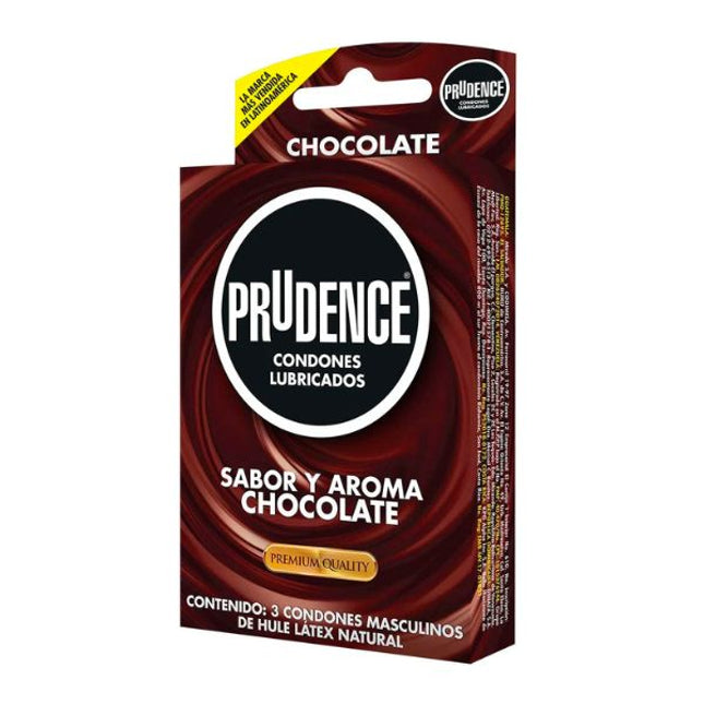 Prudence Sabor y Aroma Chocolate Caja con 3 Preservativos Masculinos
