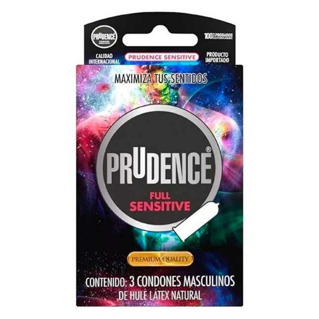 Prudence Full Sensitive Caja con 3 Preservativos Masculinos
