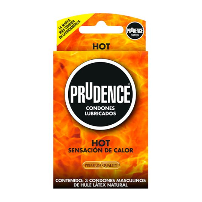 Prudence Hot Sensación de Calor Caja con 3 Preservativos Masculinos