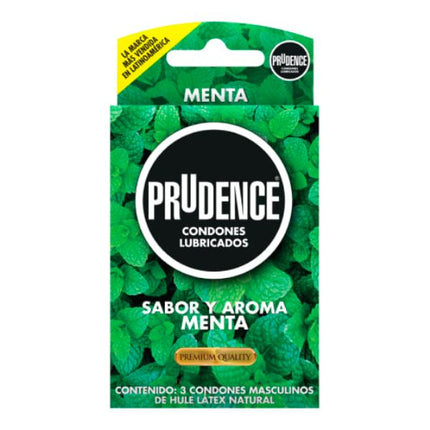 Prudence Sabor y Aroma Menta Caja con 3 Preservativos Masculinos