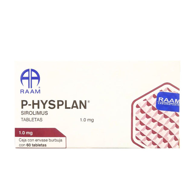 P-HYSPLAN (Sirolimus) 1 mg Caja con 60 Tabletas RAAM Laboratorios