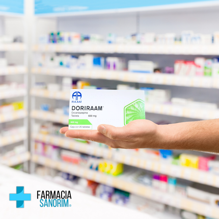 Oxcarbazepina 600mg Caja con 20 Tabletas Doriraam RAAM