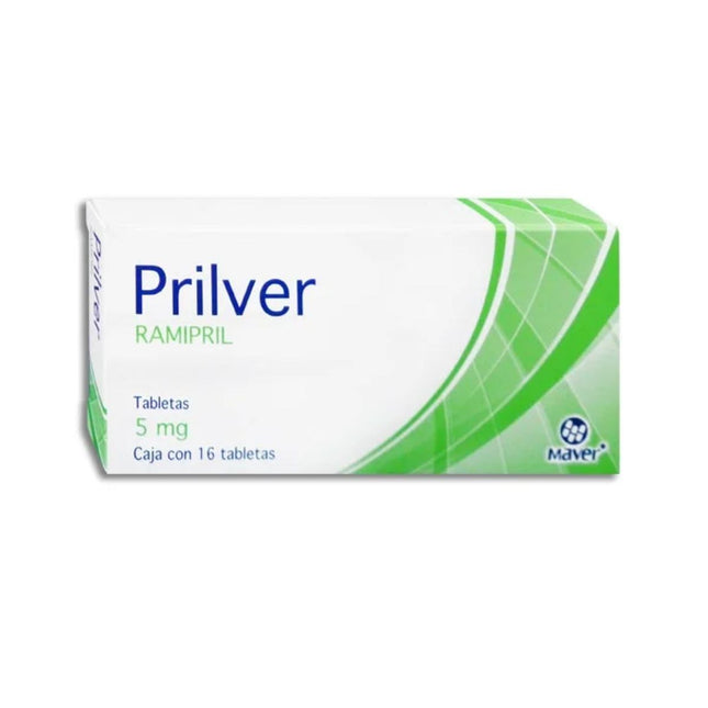 Prilver (Ramipril) 5 mg Caja con 16 Tabletas