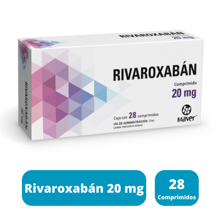 Rivaroxaban 20 mg Caja con 28 Comprimidos Maver Laboratorios