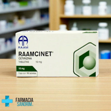 Cetirizina 10 mg 10 Tabletas RAAM