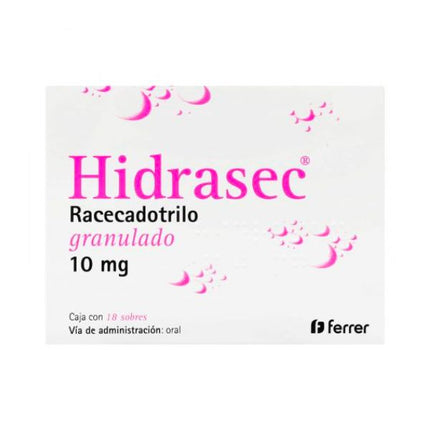 Hidrasec (Rececadotrilo Sobres Granulados) 10 mg Caja con 18 Sobres