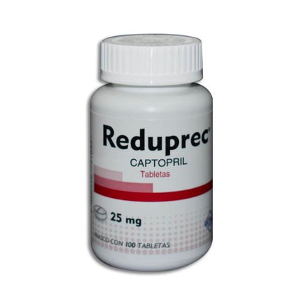 Reduprec (Captopril) 25 mg Frasco con 100 Tabletas