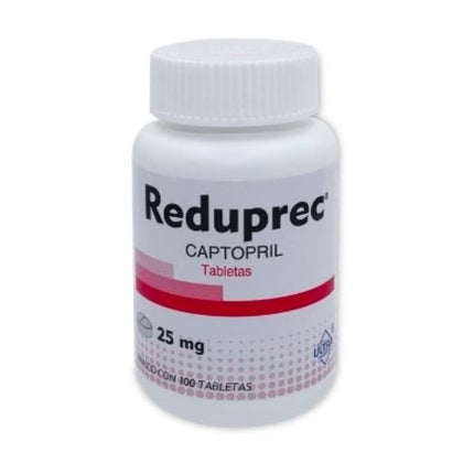 Reduprec (Captopril) 25 mg Frasco con 100 Tabletas