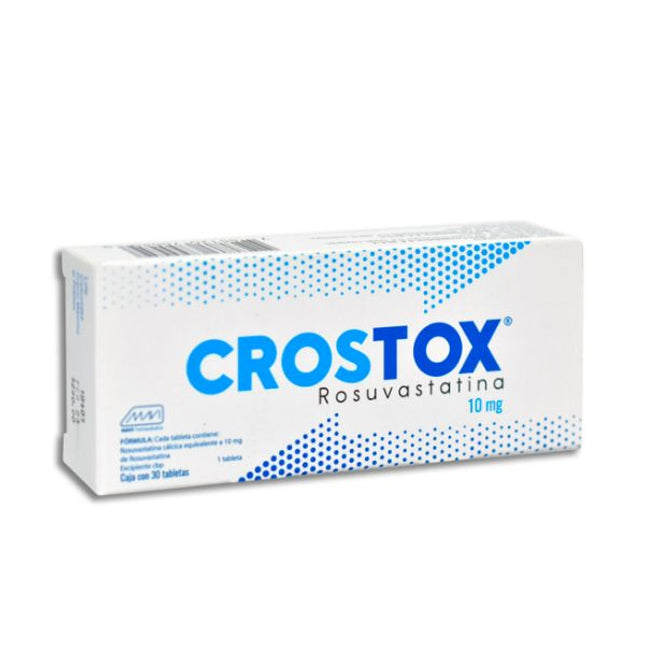 Crostox (Rosuvastatina) 10 mg  Caja con 30 Tabletas