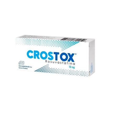 Crostox (Rosuvastatina) 10 mg  Caja con 30 Tabletas
