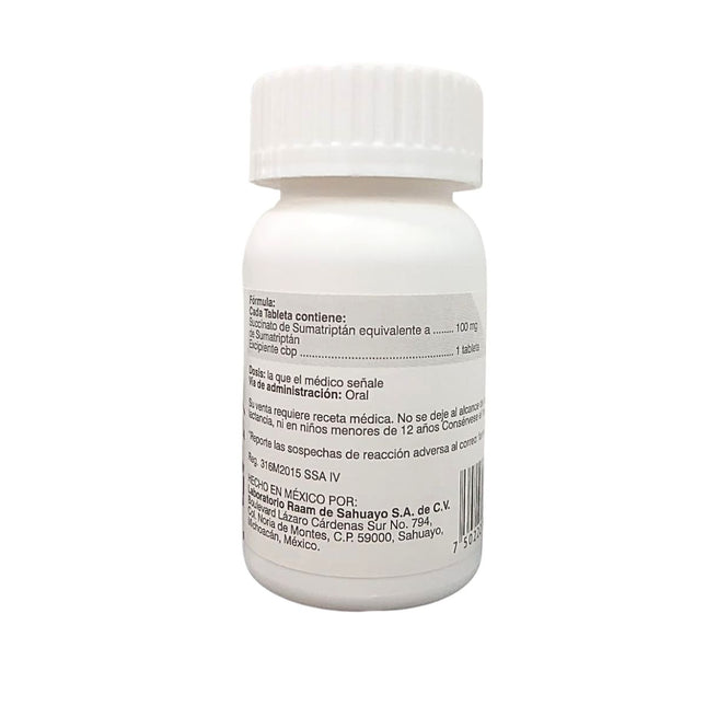 Fermig (Sumatriptan) 100 mg Frasco con 20 Tabletas