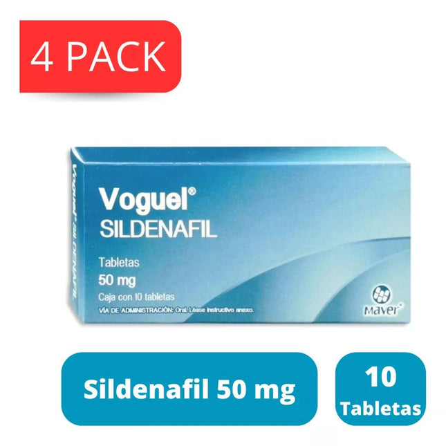 Sildenafil 50 Mg Voguel Genérico De Viagra 40 Tabletas Pack