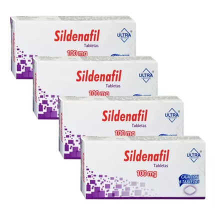 Sildenafil 100 Mg Ultra Laboratorios Pack de 4 cajas con 8 Tabletas