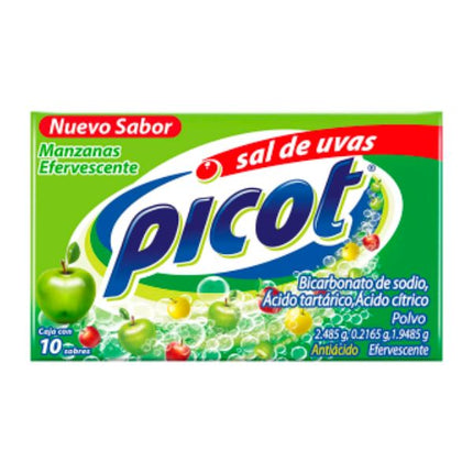 Sal de Uvas Picot Sabor Manzana Caja con 10 Sobres Efervescentes