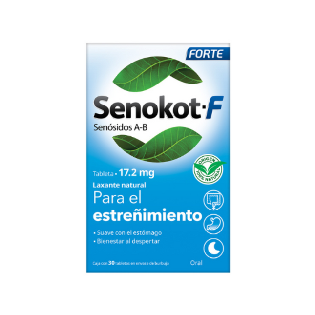 Senokot F Senosidos A B 17.2 mg Caja con 30 Tabletas