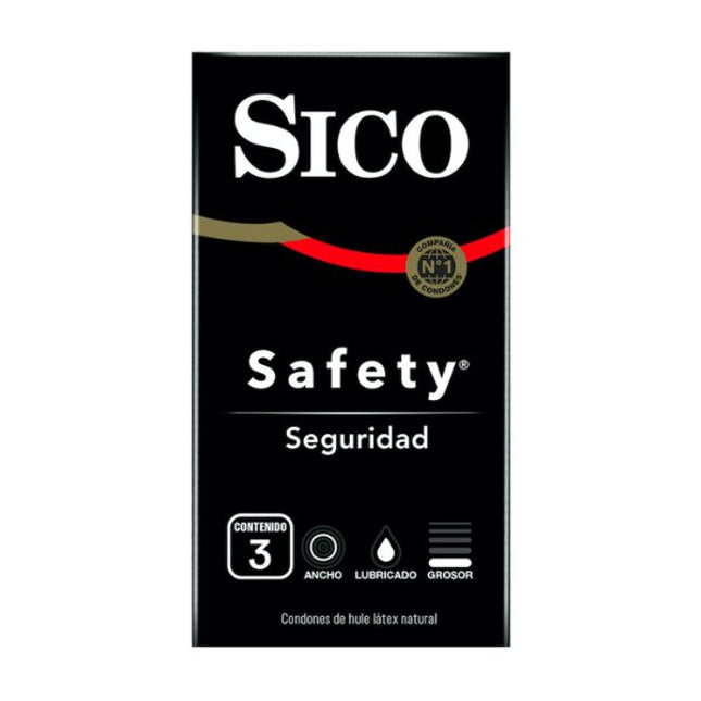 Sico Safety Caja con 3 Preservativos Masculinos