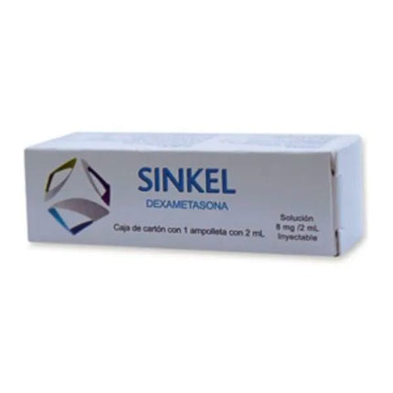 Sinkel (Dexametasona) 8 mg/ 2 ml Caja con 1 Ampolleta Inyectable