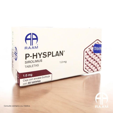 P-HYSPLAN (Sirolimus) 1 mg Caja con 60 Tabletas RAAM Laboratorios