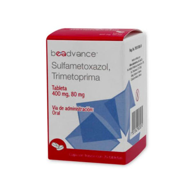 Sulfametoxazol/Trimetoprima 400 mg/80 mg Caja con 20 Tabletas