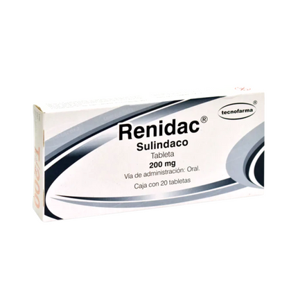 Sulindaco Renidac 200 mg Caja con 20 Tabletas Tecnofarma