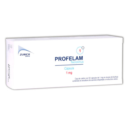 Profelam (Tacrolimus) 1 mg Caja con 50 Cápsulas