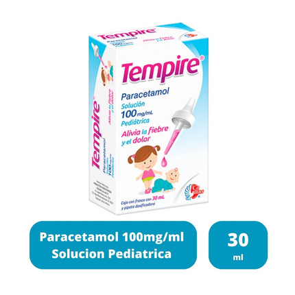 Tempire (Paracetamol) 100mg Caja con Frasco Gotero de 30 ml