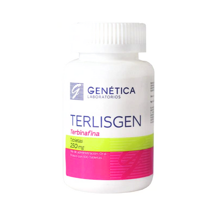 Terlisgen Terbinafina 250 mg  Frasco con 100 Tabletas