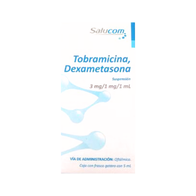 Tobramicina 3 mg Dexametasona 1 mg Caja con Frasco Gotero 5 mL