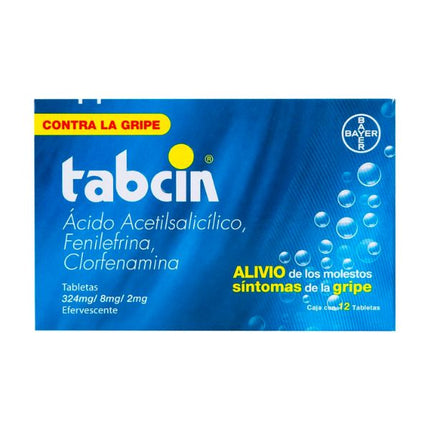 Tabcin Efervescente 324mg/8mg/2mg Caja con 12 Tabletas