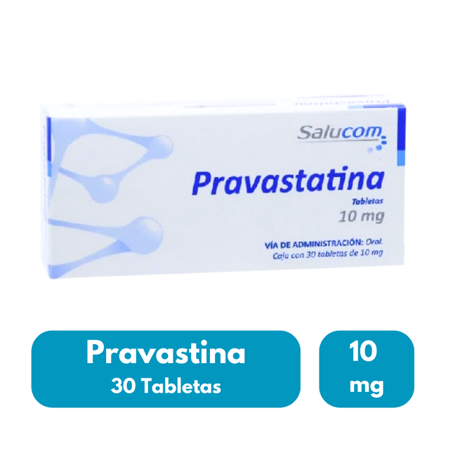 Pravastatina 10 mg Caja Con 30 Tabletas Salucom PiSA