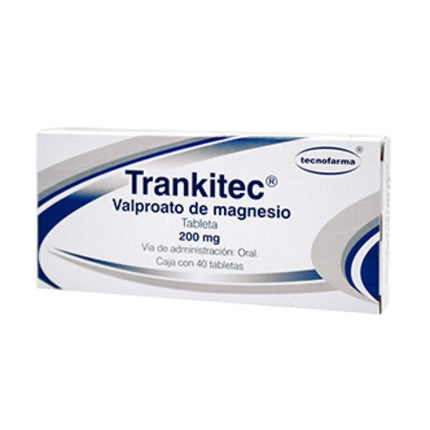 Trankitek (Valproato de Magnesio) 200 mg Caja con 40 Tabletas