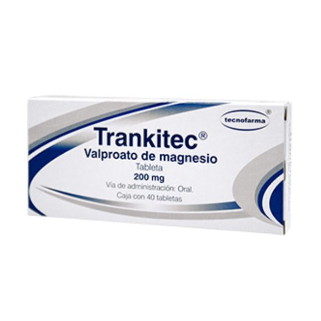 Trankitek (Valproato de Magnesio) 200 mg Caja con 40 Tabletas