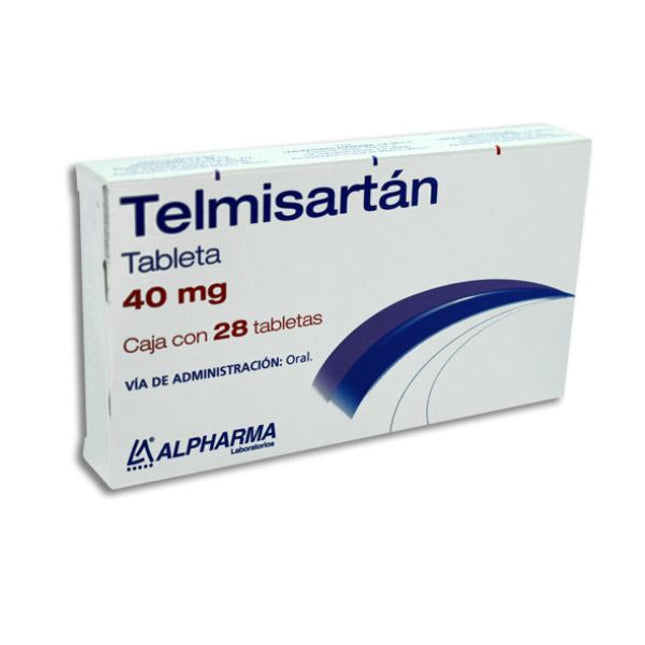 Telmisartan 40 mg Caja con 28 Tabletas