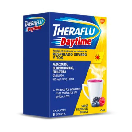 Theraflu Daytime Sabor Frutos del Bosque Caja son 6 Sobres