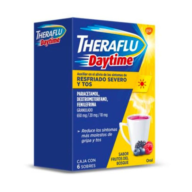 Theraflu Daytime Sabor Frutos del Bosque Caja son 6 Sobres