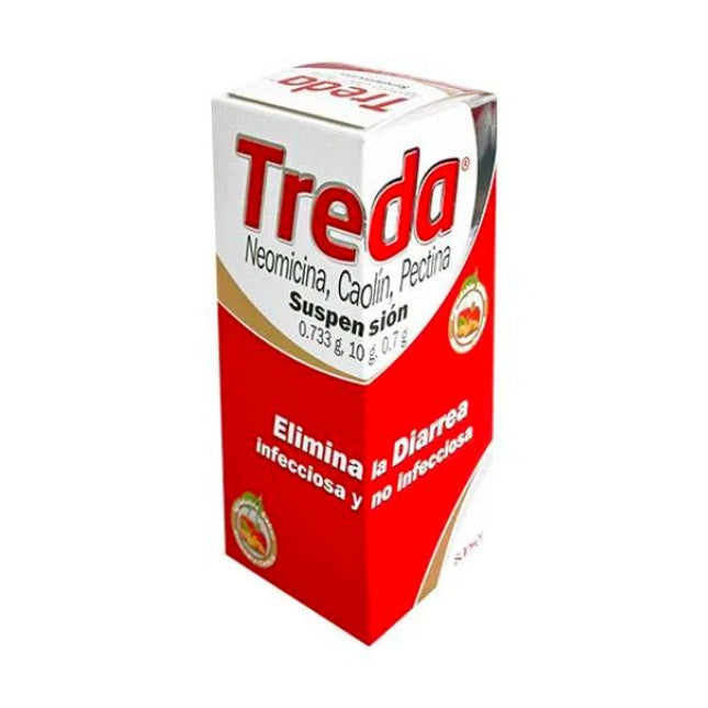 Treda (Neomicina/Caolin/Pectina)0.71g/29g/1g/100 ml  Frasco con Suspensión 90 ml