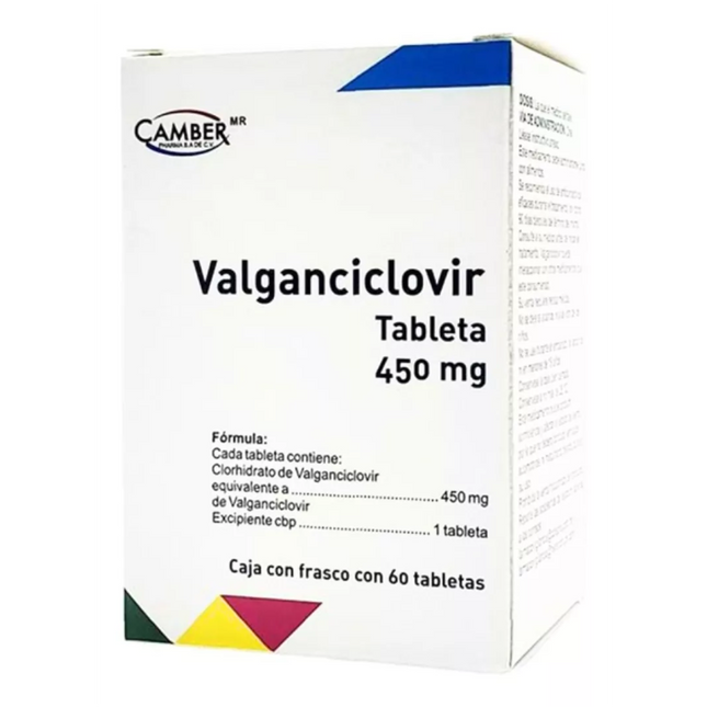 Valganciclovir 450 Mg Caja con 60 Tabletas