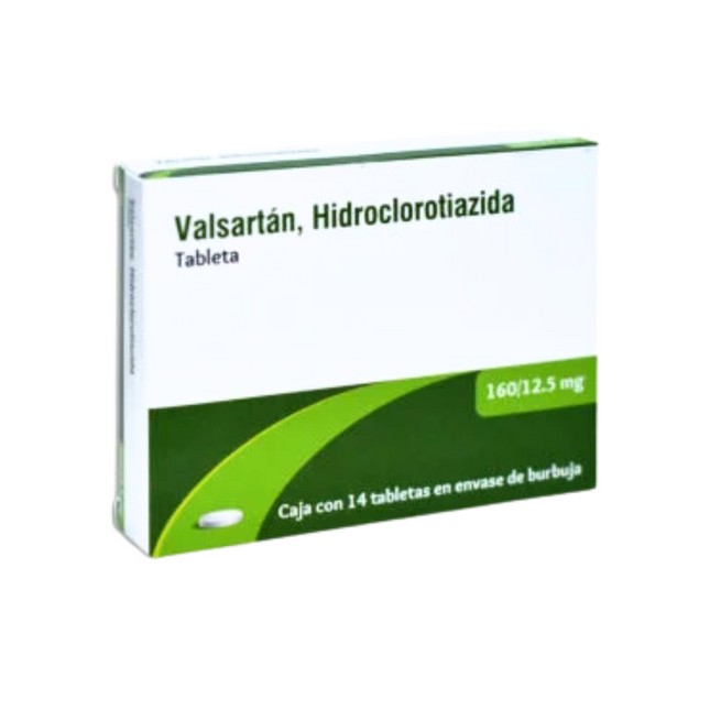 Valsartan 160 mg Hidroclorotiazida 12.5 mg Caja con 14 Tabletas Zeux