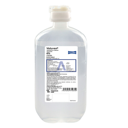 Voluven (Hidroxietil Almidón) 6% Solución Inyectable Frasco con 500 ml