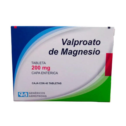 Valproato De Magnesio 200 mg Caja con 40 Tabletas