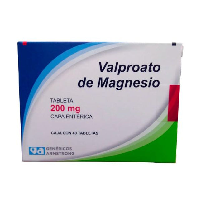 Valproato De Magnesio 200 mg Caja con 40 Tabletas