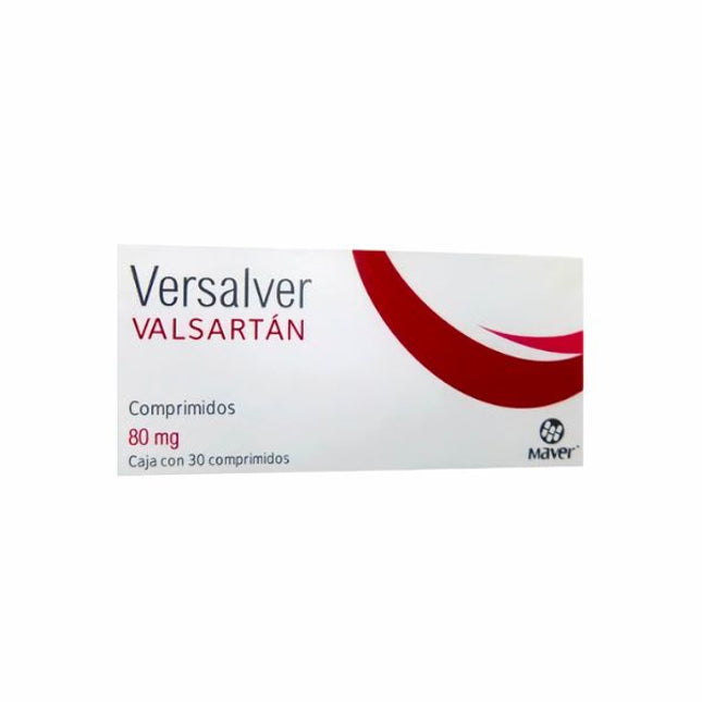 Versalver (Valsartan) 80 mg Caja con 30 Tabletas