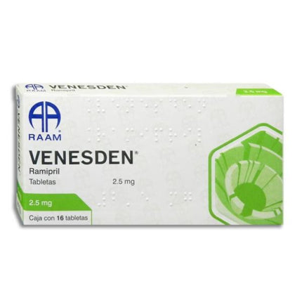 Venesden (Ramipril) 2.5 mg Caja con 16 Tabletas