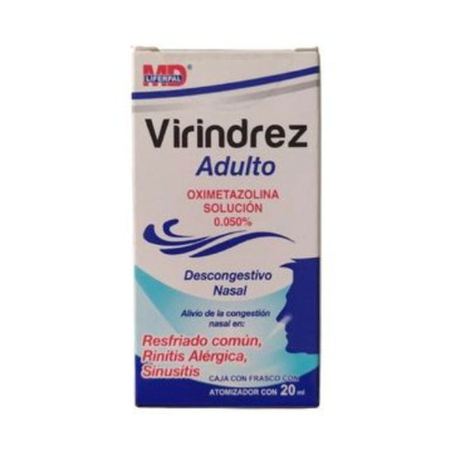 Virindrez Adulto (Oximetazolina) Solucion 0.050% Frasco Atomizador con 20 ml